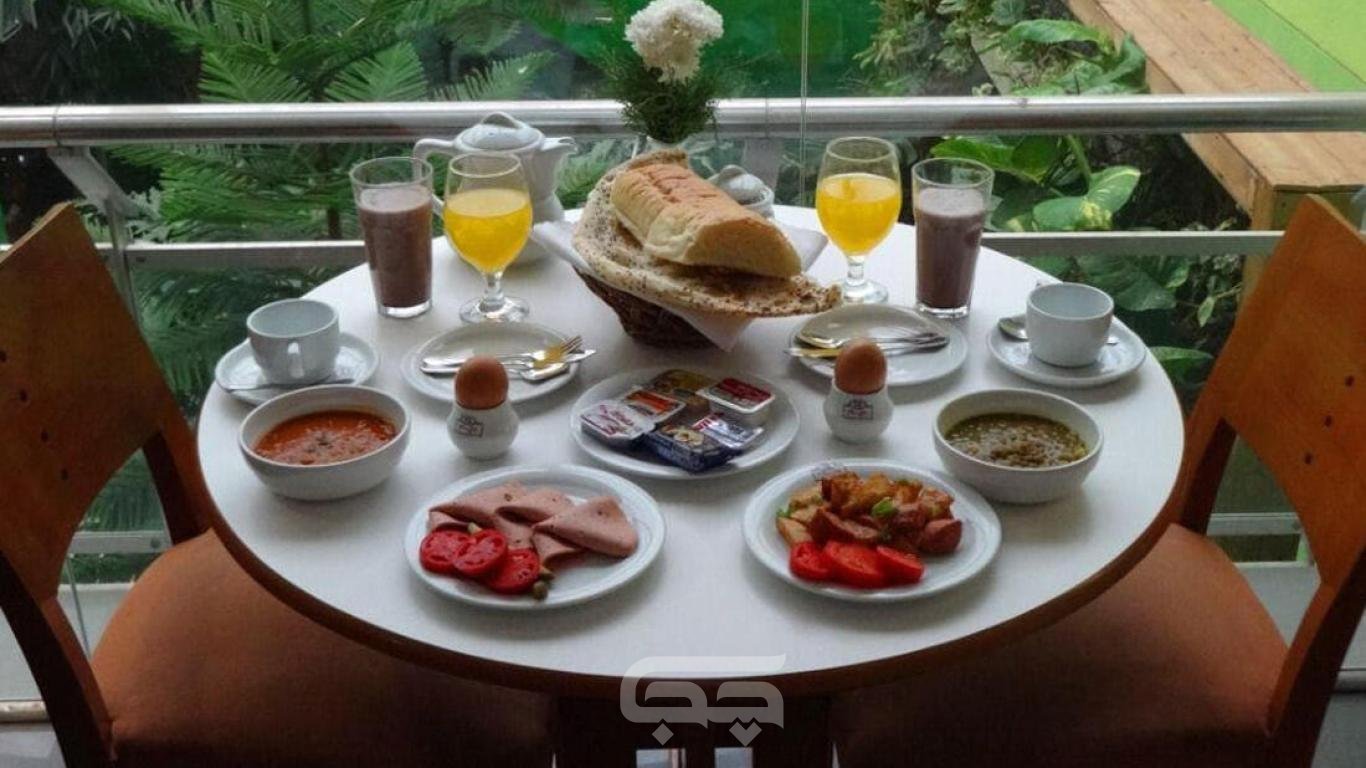 هتل سلام مشهد منوی صبحانه هتل